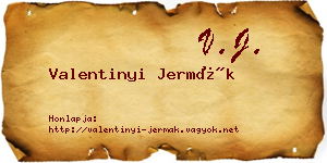 Valentinyi Jermák névjegykártya